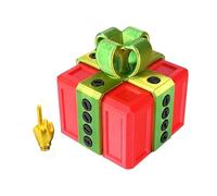 The Prank Box - Middle Finger Surprise Box,Interactive Prank Decor for Desk,Surprise Boxes for Birthday, Christmas, Halloween (Red Green)