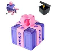 The Prank Gift Box, Funny Screws Challenge with Finger Surprise, 3D Printed Annoying Gift Box Ornament with Concealed Key, Perfect Gifts for April Fools Pranks, Christmas, All Occasions (Purple)
