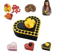 The Prank Twist Box - Heart Shaped Annoying Gift Box with Hilarious Screw Challenge & Fake Poop, 2026 New Surprise Gotcha Gifts, Adult Prank Twist Boxes, Novelty Gag Gift Vault Boxes (Black)