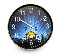 The Prayer Clock - Nativity Version 12" Gold Trim