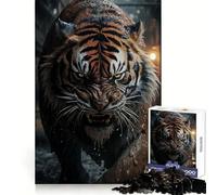 The Predator Tiger 1000 Piece Jigsaw Puzzles for Adults Jigsaw Thought Toy Indoor Fun Accurate Edge Art Collectible (50x75cm)