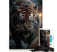The Predator Tiger 1000 Piece Jigsaws for Teenagers Puzzle Strong Logic Toy Relaxed Mind Clear Edge Bday Surprise (38x52cm)