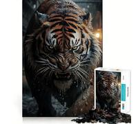The Predator Tiger 1000 Piece Jigsaws for Teenagers Puzzle Strong Logic Toy Relaxed Mind Clear Edge Bday Surprise (38x26cm)