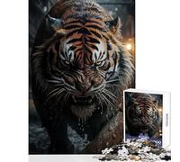 The Predator Tiger Hard Jigsaw Puzzle for Adults 1000 Pieces Birthday Gifts Difficult Hard Home Decoration Toys for And 14 Years And over (38x52cm)