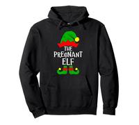 The Pregnant Elf Matching Family Group Christmas Pajama Pullover Hoodie