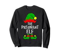 The Pregnant Elf Matching Family Group Christmas Pajama Sweatshirt