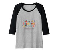 The Preschool Chronicles: Colorful Childhood Adventures Raglan Baseball Tee, Women, Black/Athletic Heather, XXL