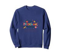 The Preschool Chronicles: Colorful Childhood Adventures Sweatshirt, Adult Unisex, Navy, XXL