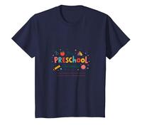 The Preschool Chronicles: Colorful Childhood Adventures T-Shirt, Kids, Navy, 3 Years