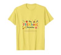 The Preschool Chronicles: Colorful Childhood Adventures T-Shirt, Men, Lemon, XXL