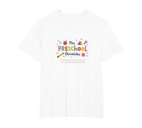 The Preschool Chronicles: Colorful Childhood Adventures T-Shirt, Men's Big and Tall, White, 5X Tall