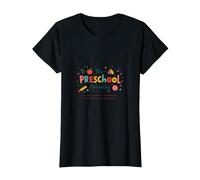 The Preschool Chronicles: Colorful Childhood Adventures T-Shirt, Women, Black, 3XL
