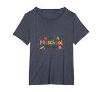 The Preschool Chronicles: Colorful Childhood Adventures T-Shirt, Women's Plus, Heather Blue, 3X