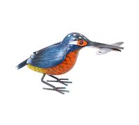 The Present Shop Primus Handcrafted Metal Kingfisher Standing Home Garden Ornament PQ1834