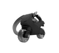 The Present Store 3D Matt Black Motorcycle Keyring with Moving Wheels by Metalmorphose