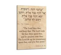 The Priestly Blessing in Hebrew And EnglishPosters Are Suitable for All Occasions Wall Room Decoration Aesthetics, Wall Art for Home DecorationFrame-style 08x12inch(20x30cm)