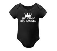 The Prince Has Arrived Handsome Son Baby Bodysuit Jumper Boys Black-style 24months