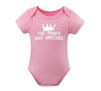 The Prince Has Arrived Handsome Son Baby Bodysuit Jumper Boys Pink-style 18months