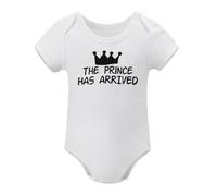 The Prince Has Arrived Handsome Son Baby Bodysuit Jumper Boys White-style-1 9months