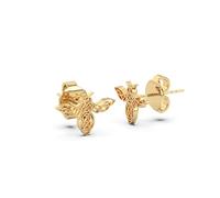 The Princess 14K Gold-Plated Titanium Honey Bee Stud Earrings - Limited Edition, Dainty Bee Earrings for Women, Gold Bee Jewelry, Nature-Inspired Gift for Bee Lovers