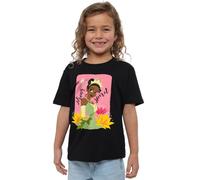 The Princess and the Frog Strong Spirit with Tiana Girls T Shirt, Black, 3-4 Years