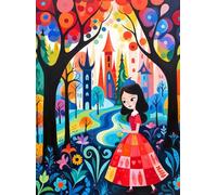 The Princess and The Magic Castle by Cross & Glory - 1000 Piece Jigsaw Puzzle, Vibrant Fairytale Artwork, Eco-Friendly, Premium Satin Finish, Ideal for Puzzle Lovers & Family Nights