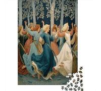The Princess Dances Gracefully in The Silver Tree Forest Jigsaw Puzzles for Adults And Kids. 1000 Pieces Whimsical Challenge Toy Educational Game Home Decor 70x50cm/1000pcs