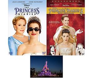 The Princess Diaries 1 One & The Princess Diaries 2 Two Royal Engagement 2 DVD Set Anne Hathaway with Bonus Art Card
