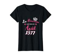 The Princesses are Born in August 1977 Birthday Party T-Shirt
