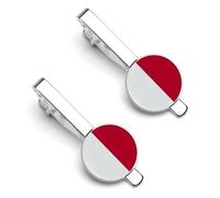 The Principality of Monaco Flags Men'S Tie Accessories Mens Tie Clip Classic Present Necktie Ties Bar Pinch Clips Business