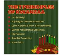 The Principles of Kwanzaa Poster Metal Tin Sign Wall Decor for Home Kitchen Bedroom Living Room Garage Bar Cafe Office Vintage Aluminum Plaque 8x12 inch