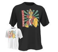 The Print Ninja Hong Kong Phooey Karate Green Background Anime Themed Gift T-Shirt Available in Black or White, Adult XS - 6XL