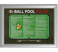 The Print Pixie A3 Framed Official UK 8 Ball Pool Game Rules Poster
