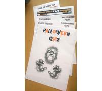 The Print Pixie Halloween Quiz Game 40 Questions with Picture Round for upto 20 teams/players with answer Sheets