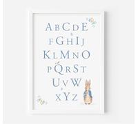The Printed Paperie Company Alphabet Nursery Print with Peter Rabbit, Educational Wall Art for Children's Room, A4