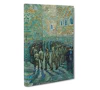 The Prison Courtyard By Vincent Van Gogh Canvas Print | Gallery Wrapped 30mm Frame Wall Art | 30x20 inches | Ready to Hang | Impressionist Picture | Living Room Bedroom Lounge Office