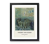 The Prison Courtyard By Vincent Van Gogh Exhibition Museum Painting Framed Print | A3 Black Framed Wall Art | Ready to Hang | Modern Historical Picture | Living Room Bedroom Lounge Office
