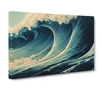 The Pristine Japanese Wave Canvas Wall Art Print 30x20 Inch