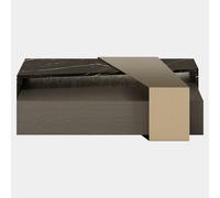 The Private Label Philip Centre Table with Luxe Oak Marble & Brushed Brass