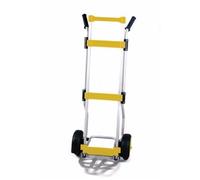 THE PRO Folding Sack Truck; Puncture Proof Wheels; Silver/Yellow/Black