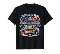 The Problem with Socialism Anti Socialism Value Graphic T-Shirt, Men, Black, M