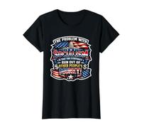The Problem with Socialism Anti Socialism Value Graphic T-Shirt, Women, Black, L