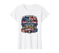 The Problem with Socialism Anti Socialism Value Graphic T-Shirt, Women, White, L