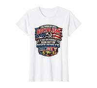 The Problem with Socialism Value Graphic T-Shirt, Women, White, M