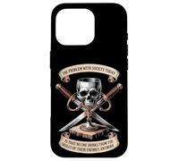 The Problem With Society Skull Design Case for iPhone 16 Pro