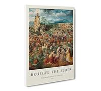 The Procession To Calvary By Pieter Bruegel The Elder Canvas Print | Gallery Wrapped 30mm Frame Wall Art | 24x16 inches | Ready to Hang | Classic Picture | Living Room Bedroom Lounge Office