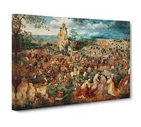 The Procession To Calvary By Pieter Bruegel The Elder Canvas Print | Gallery Wrapped 30mm Frame Wall Art | 30x20 inches | Ready to Hang | Classic Picture | Living Room Bedroom Lounge Office