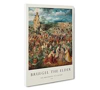 The Procession to Calvary Pieter Bruegel The Elder Canvas Print | Gallery Wrapped 30mm Frame Wall Art | 30x20 inches | Ready to Hang | Contemporary Picture | Living Room Bedroom Lounge Office