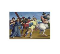 The Procession to Calvary-Raphael Poster Cool Artworks Painting Wall Art Canvas Prints Hanging Picture Posters 16x24inch(40x60cm)