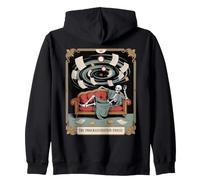 The Procrastination Priest Tarot Skeleton Couch Zip Hoodie